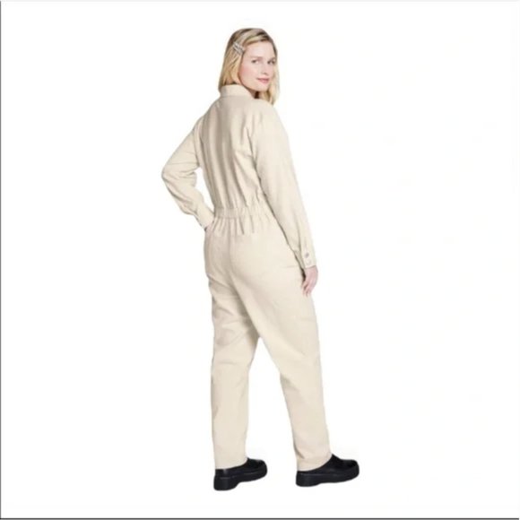 NWT Sandy Liang x Target Cream Long Sleeve Jumpsuit - Picture 4 of 8